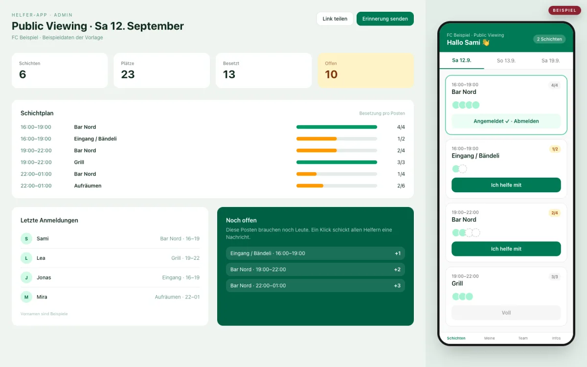 Helfer-App · Verein