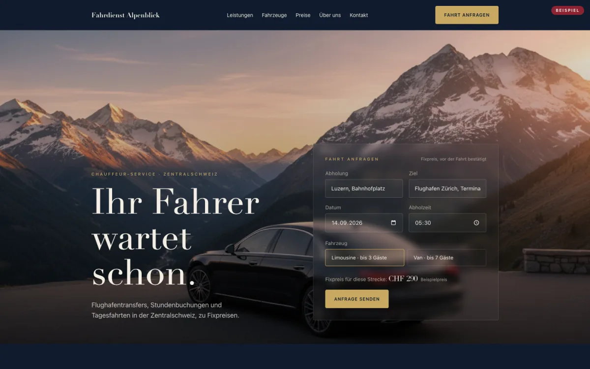 Fahrdienst · Booking